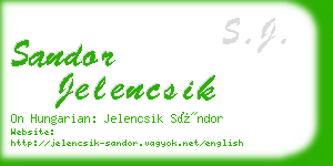 sandor jelencsik business card